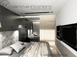 Inventive Interiors - Męskie mieszkanie z betonem - Sypialnia, styl nowoczesny - zdjęcie od Inventive Interiors