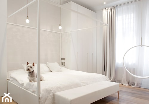 apartament w kamienicy - Sypialnia, styl minimalistyczny - zdjęcie od KREACJA PRZESTRZENI Anna Matuszewska-Janik