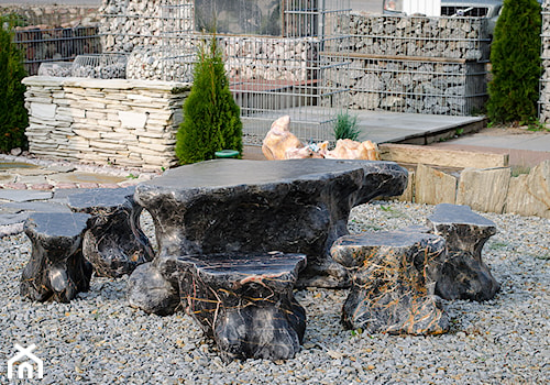 Zestaw mebli ogrodowych .Wykonanych z kamienia naturalnego. - zdjęcie od Kamienie naturalne Chrobak