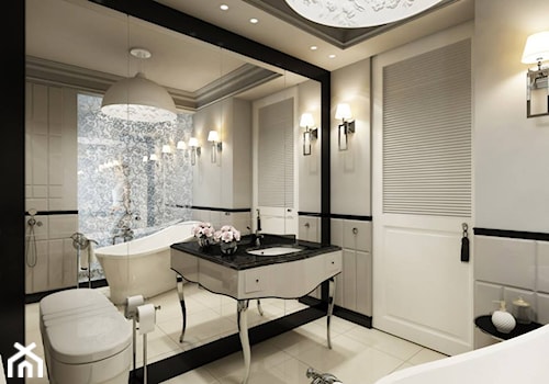 CHIC LE FREAK / 150m2 - Średnia łazienka, styl glamour - zdjęcie od HOMO DECO Katarzyna Maciejewska