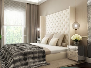 WILD GOLD DREAMS - 20m2 - Mała średnia beżowa sypialnia, styl tradycyjny - zdjęcie od HOMO DECO Katarzyna Maciejewska