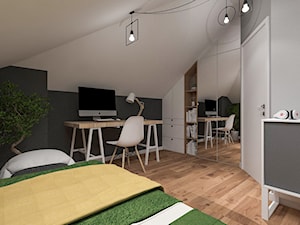 Dom pod Kaliszem | Kotowiecko | 140 m2 - Średni biały szary pokój dziecka dla nastolatka dla chłopca, styl nowoczesny - zdjęcie od VERY Interior Design - Projektowanie Wnętrz