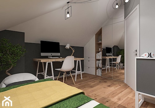 Dom pod Kaliszem | Kotowiecko | 140 m2 - Średni biały szary pokój dziecka dla nastolatka dla chłopca, styl nowoczesny - zdjęcie od VERY Interior Design - Projektowanie Wnętrz