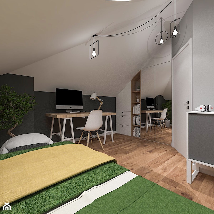 Dom pod Kaliszem | Kotowiecko | 140 m2 - Średni biały szary pokój dziecka dla nastolatka dla chłopca, styl nowoczesny - zdjęcie od VERY Interior Design - Projektowanie Wnętrz