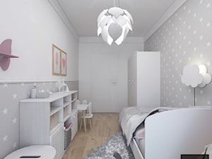 Kobiece mieszkanie w Poznaniu | Pokój Córki | 60m2 - Średni biały szary pokój dziecka dla dziecka dla chłopca, styl nowoczesny - zdjęcie od VERY Interior Design - Projektowanie Wnętrz