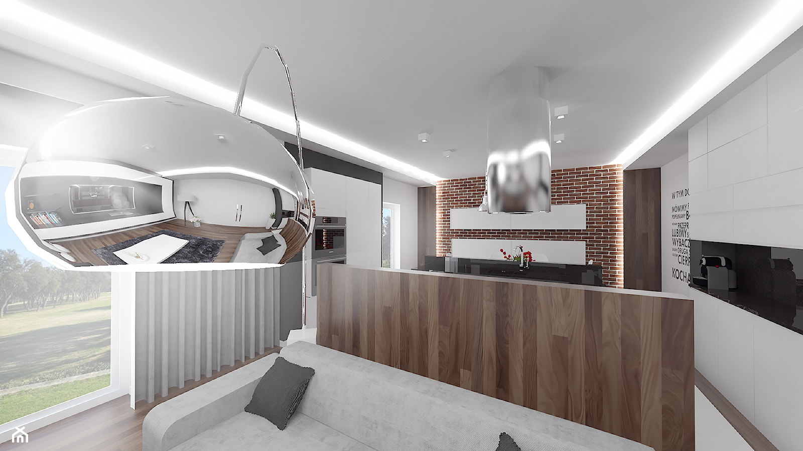 Projekt konkursowy firmy Teka pt: "Kuchnia sercem domu" - Salon, styl nowoczesny - zdjęcie od VERY Interior Design - Projektowanie Wnętrz - Homebook