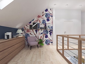 Dom pod Kaliszem | Kotowiecko | 140 m2 - Duży biały czarny hol / przedpokój, styl nowoczesny - zdjęcie od VERY Interior Design - Projektowanie Wnętrz
