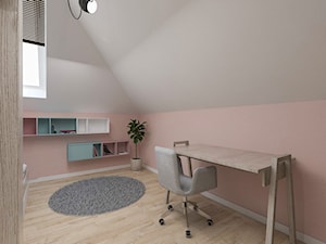 Dom pod Kaliszem | Kotowiecko | 140 m2 - Mały biały różowy pokój dziecka dla nastolatka dla dziewczynki, styl nowoczesny - zdjęcie od VERY Interior Design - Projektowanie Wnętrz