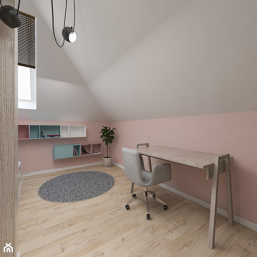 Dom pod Kaliszem | Kotowiecko | 140 m2 - Mały biały różowy pokój dziecka dla nastolatka dla dziewczynki, styl nowoczesny - zdjęcie od VERY Interior Design - Projektowanie Wnętrz