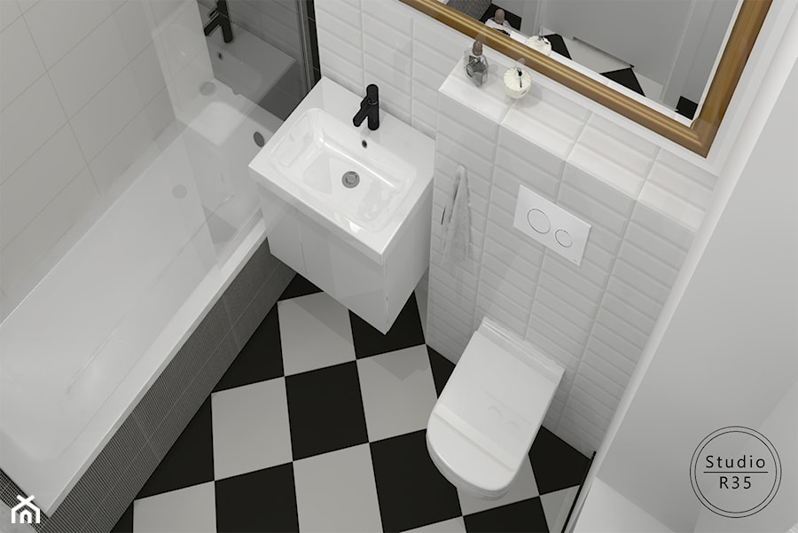 łazienka czb - Łazienka, styl tradycyjny - zdjęcie od Studio R35