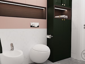 Łazienka przy sypialni - Łazienka, styl glamour - zdjęcie od Studio R35