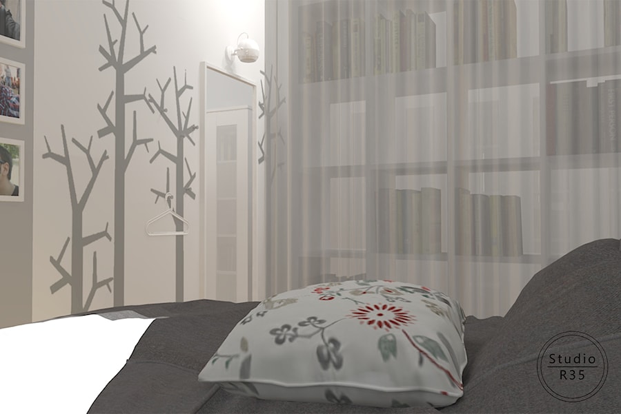 Szczęśliwice - Sypialnia, styl nowoczesny - zdjęcie od Studio R35