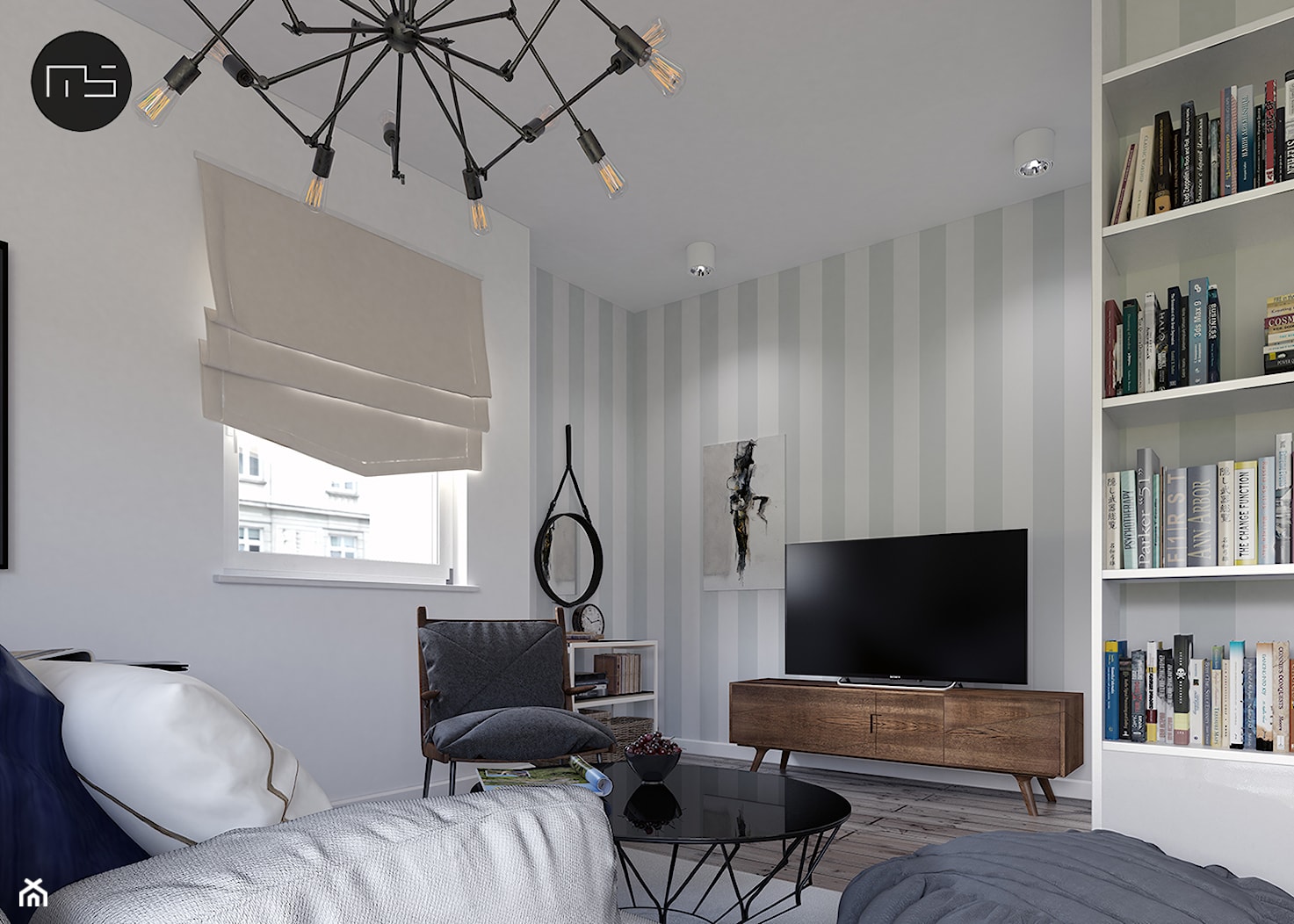 Mieszkanie M3 - Salon, styl skandynawski - zdjęcie od MS Group - Homebook