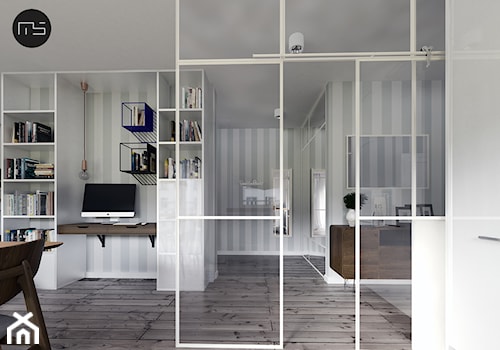 Mieszkanie M3 - Średni biały szary hol / przedpokój, styl skandynawski - zdjęcie od MS Group