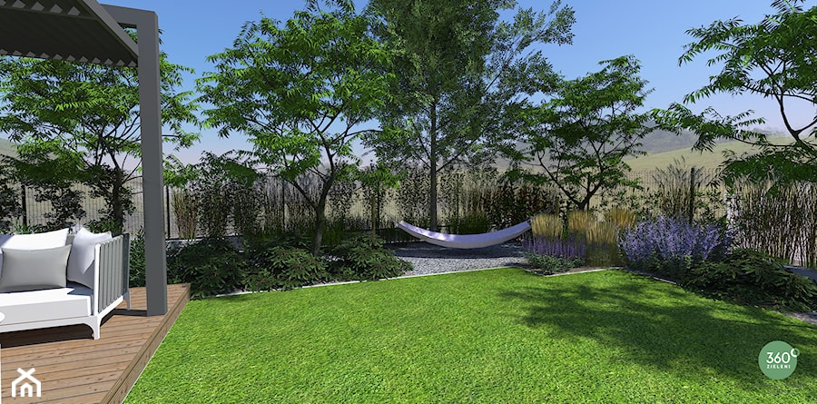 Ogród rodzinny w Mikołowie - zdjęcie od 360° Zieleni Architektura Krajobrazu