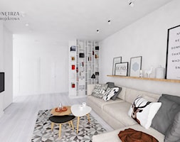 Mieszkanie w skandynawskim stylu - Średni biały salon, styl skandynawski - zdjęcie od AFD Pracownia Projektowa - Homebook