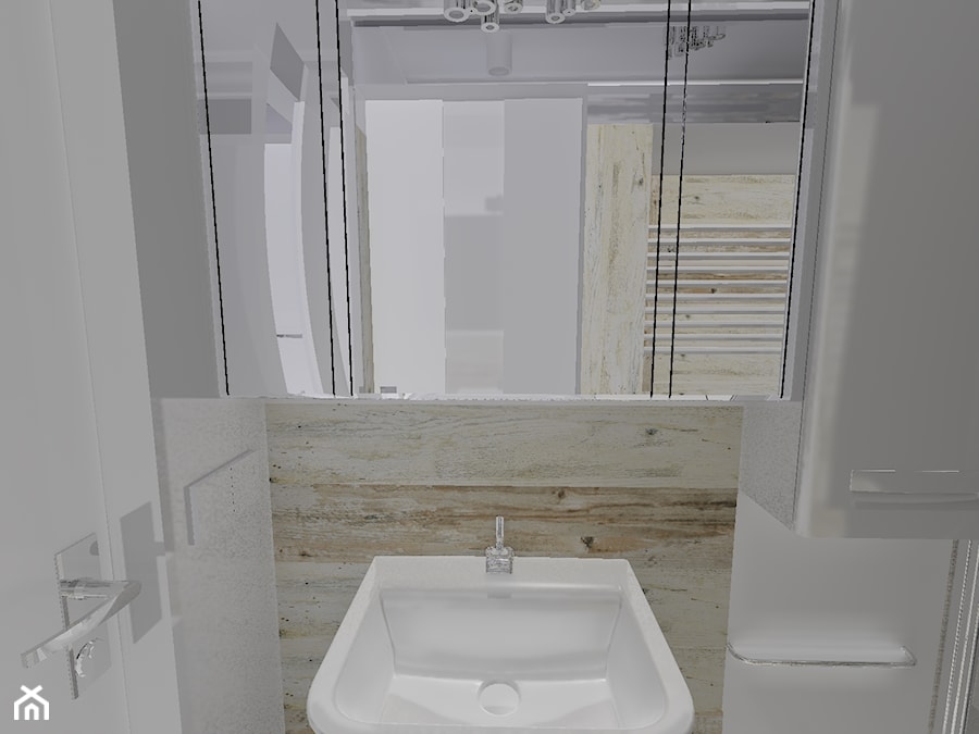 Mała łazienka- drewno w łazience - Łazienka, styl nowoczesny - zdjęcie od Katarzyna Matschay