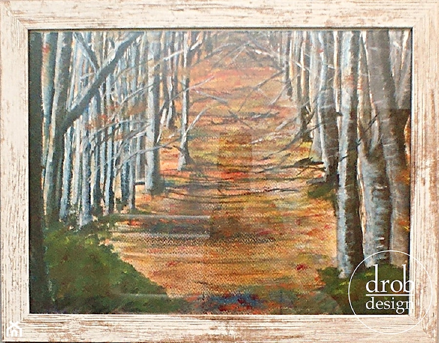 Obraz "Jesień" Akryl na papierze 42 x 29 cm, 2008 - zdjęcie od Drob Design