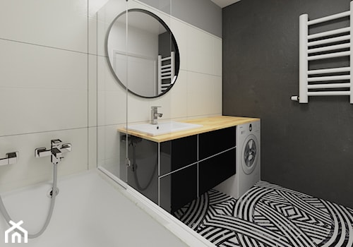 Łazienka biało-czarna - zdjęcie od Drob Design