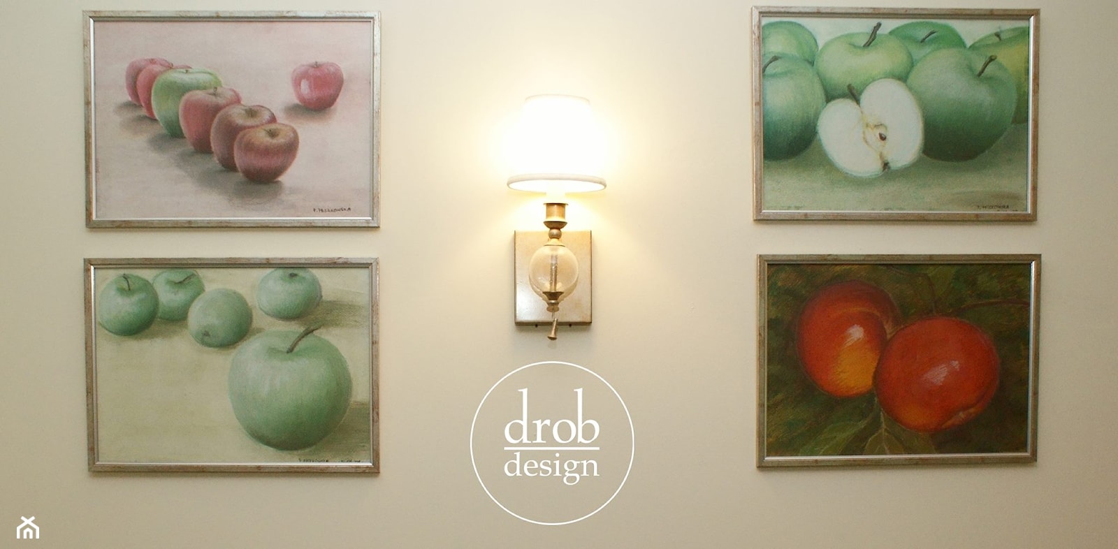 Jabłka, 4 obrazy 30x40, suche pastele, 2007 - zdjęcie od Drob Design - Homebook
