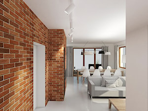 Wnętrza domu jednorodzinnego w Brzozowie - Salon, styl skandynawski - zdjęcie od MOJO pracownia projektowa