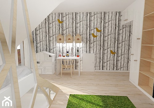 Wnętrza domu jednorodzinnego w Brzozowie - Pokój dziecka, styl skandynawski - zdjęcie od MOJO pracownia projektowa