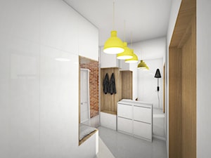 Wnętrza domu jednorodzinnego w Brzozowie - Hol / przedpokój, styl minimalistyczny - zdjęcie od MOJO pracownia projektowa