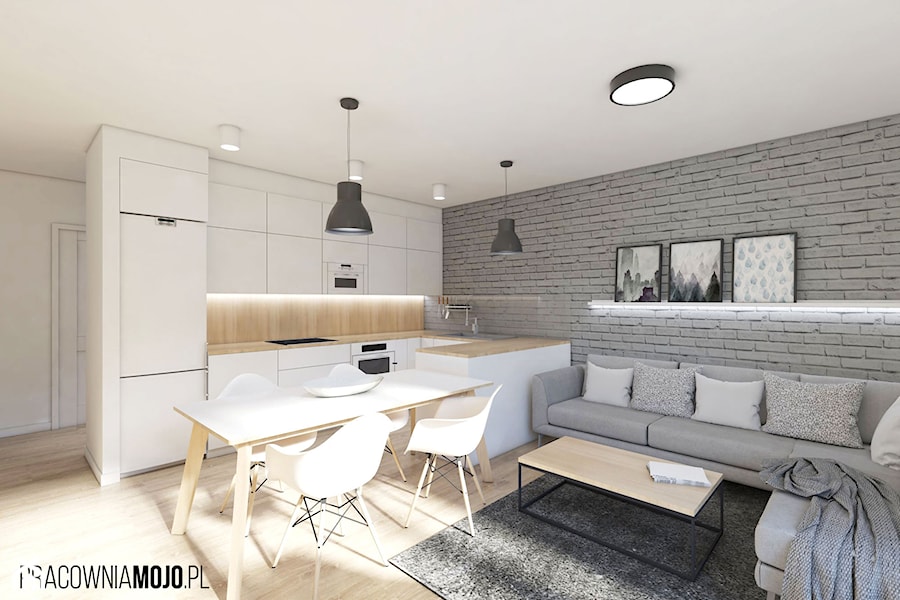 Dom w Żorach - Kuchnia, styl skandynawski - zdjęcie od MOJO pracownia projektowa