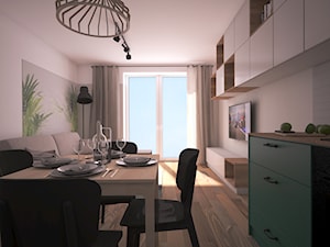 Mieszkanie z zieloną kuchnią - Jadalnia, styl nowoczesny - zdjęcie od Ai Pracownia Projektowa