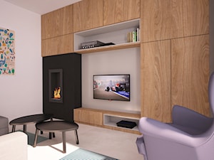 Mieszkanie w Poznaniu - Mały biały salon, styl nowoczesny - zdjęcie od Ai Pracownia Projektowa