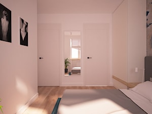 Mieszkanie w Poznaniu - Mała beżowa sypialnia, styl skandynawski - zdjęcie od Ai Pracownia Projektowa