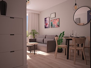 Mieszkanie w Lublinie - Mały szary salon z jadalnią, styl nowoczesny - zdjęcie od Ai Pracownia Projektowa
