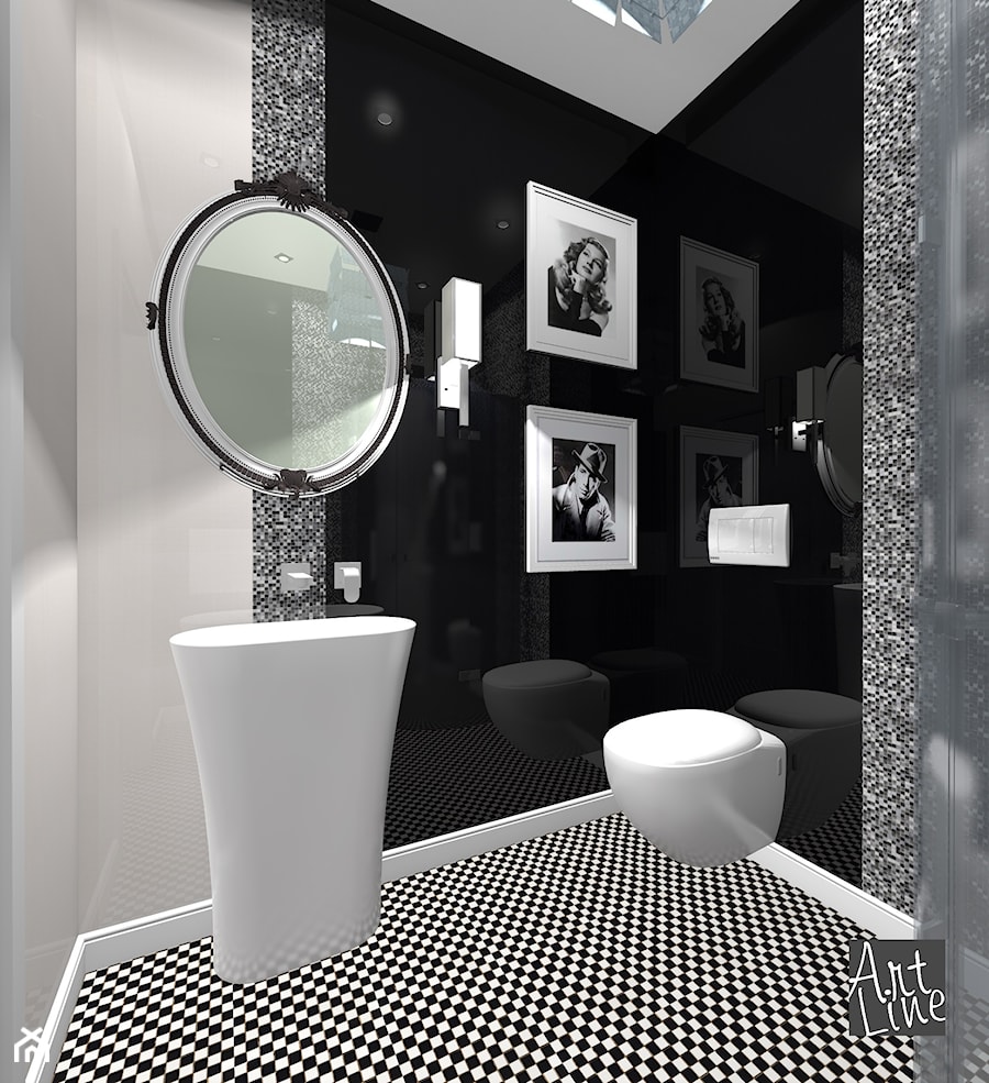 łazienka gościnna - zdjęcie od Projektowanie Wnętrz "ART LINE"