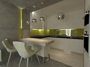Mieszkanie 2 - Duża otwarta kuchnia w kształcie litery g, styl nowoczesny - zdjęcie od Arthome