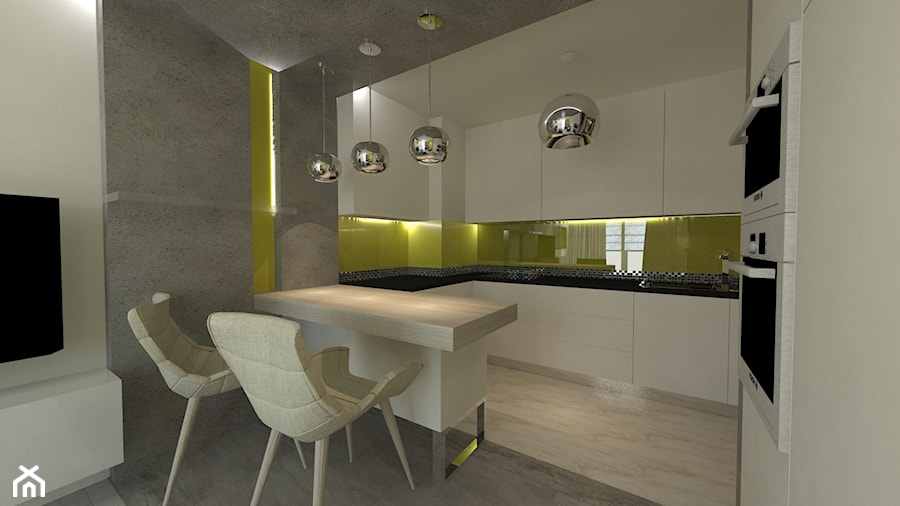 Mieszkanie 2 - Duża otwarta kuchnia w kształcie litery g, styl nowoczesny - zdjęcie od Arthome