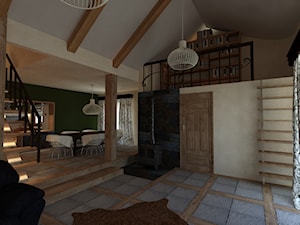 Dom w górach - Salon, styl rustykalny - zdjęcie od Arthome