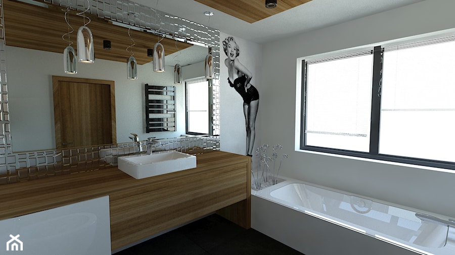 Osiedle w Kutnie - Średnia łazienka z oknem, styl glamour - zdjęcie od Arthome