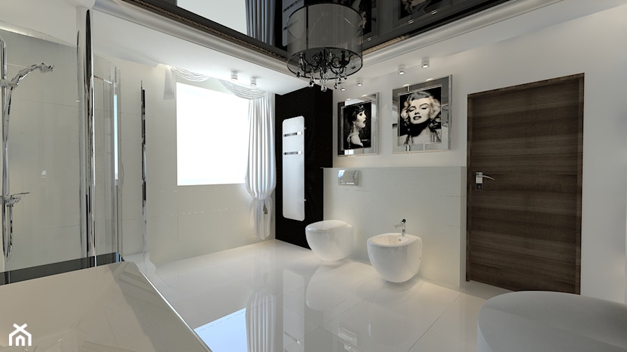 Łazienki - Duża bez okna jako pokój kąpielowy łazienka, styl glamour - zdjęcie od Arthome