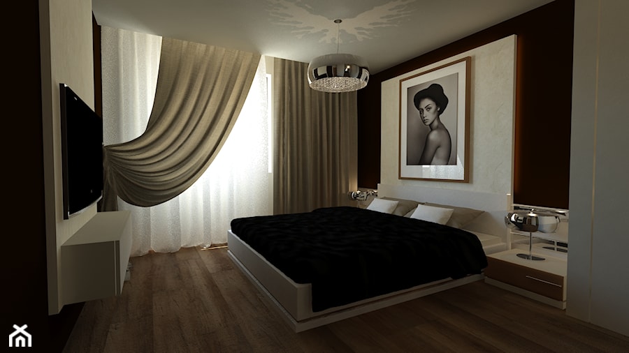 Sypialnie - Duża sypialnia, styl glamour - zdjęcie od Arthome