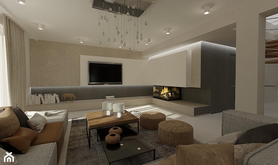 Wnętrza mieszkalne 2015 - wielofunkcyjny i przestronny salon - zdjęcie od Art&Design Kinga Śliwa