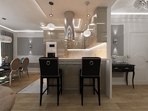 Klasyczny apartament w nowoczesnym apartamentowcu - Kuchnia - zdjęcie od Art&Design Kinga Śliwa