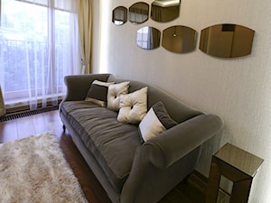 cz.1 Apartament w Krakowie ("pod klucz") - Mały szary salon - zdjęcie od Art&Design Kinga Śliwa