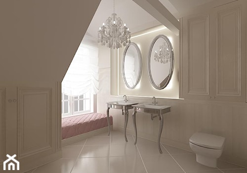 Dom 250 m2 - Salon, styl tradycyjny - zdjęcie od Fusion Design
