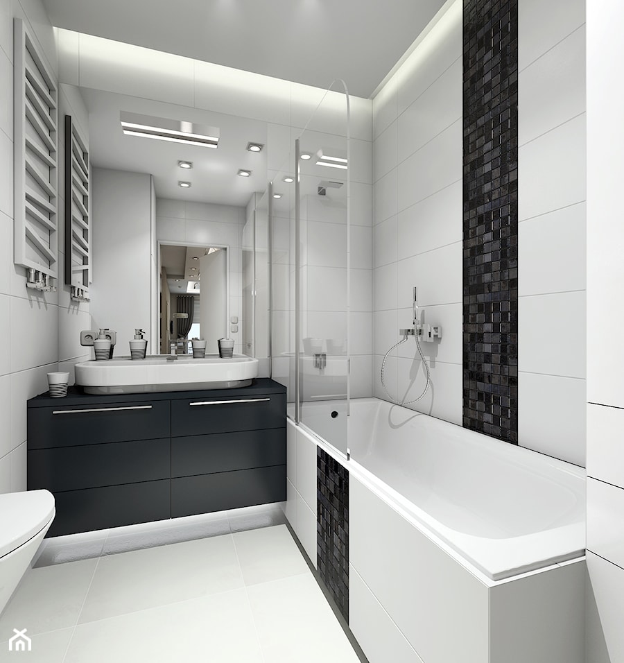 Mieszkanie na Milenijnej - Mała bez okna łazienka - zdjęcie od Fusion Design