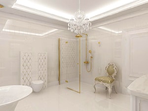 Dom 250 m2 - Średnia duża bez okna jako pokój kąpielowy łazienka, styl tradycyjny - zdjęcie od Fusion Design