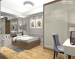 mieszkanie we Wrocławiu2 - Średnia szara z biurkiem sypialnia, styl tradycyjny - zdjęcie od msergiej-wnętrza - Homebook