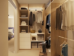 dom w Kluczborku 2 - Średnia otwarta garderoba przy sypialni, styl nowoczesny - zdjęcie od msergiej-wnętrza