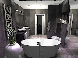 dom w Namysłowie- łazienka - Łazienka, styl nowoczesny - zdjęcie od msergiej-wnętrza