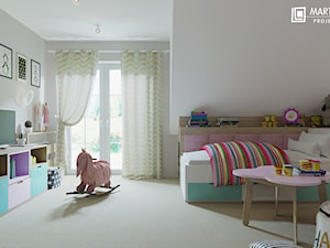 dom w Kluczborku 2 - Duży biały szary pokój dziecka dla dziecka dla nastolatka dla chłopca dla dziewczynki, styl nowoczesny - zdjęcie od msergiej-wnętrza