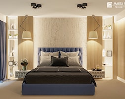 dom w Kluczborku 2 - Średnia beżowa sypialnia, styl nowoczesny - zdjęcie od msergiej-wnętrza - Homebook